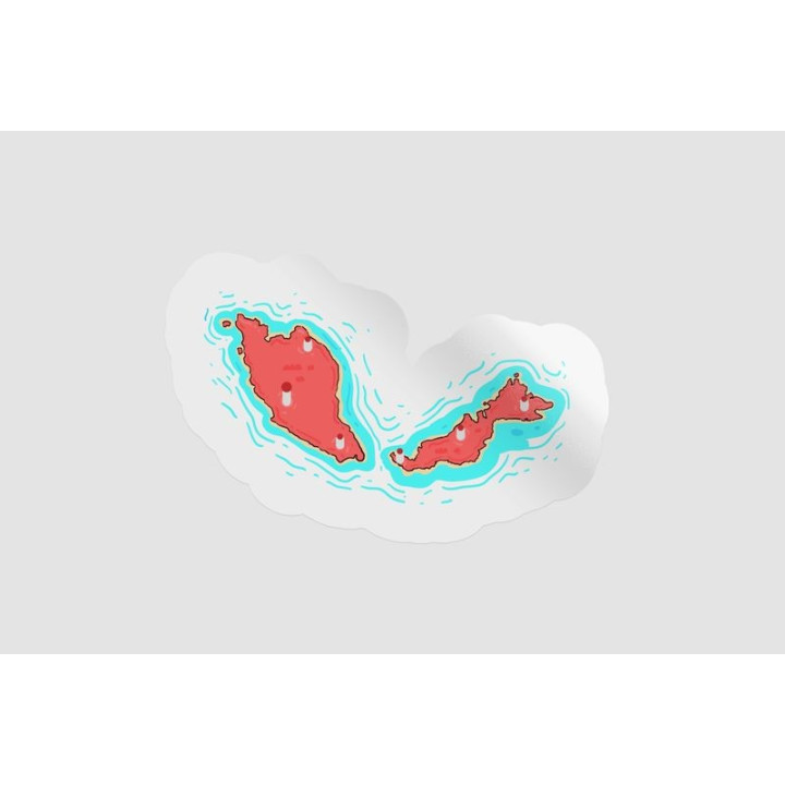 Malaysia Map Style 4 Sticker - DecalsHouse