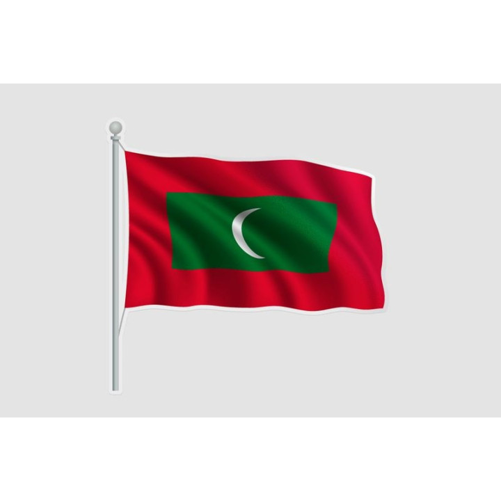 Maldives Flag Sticker - DecalsHouse