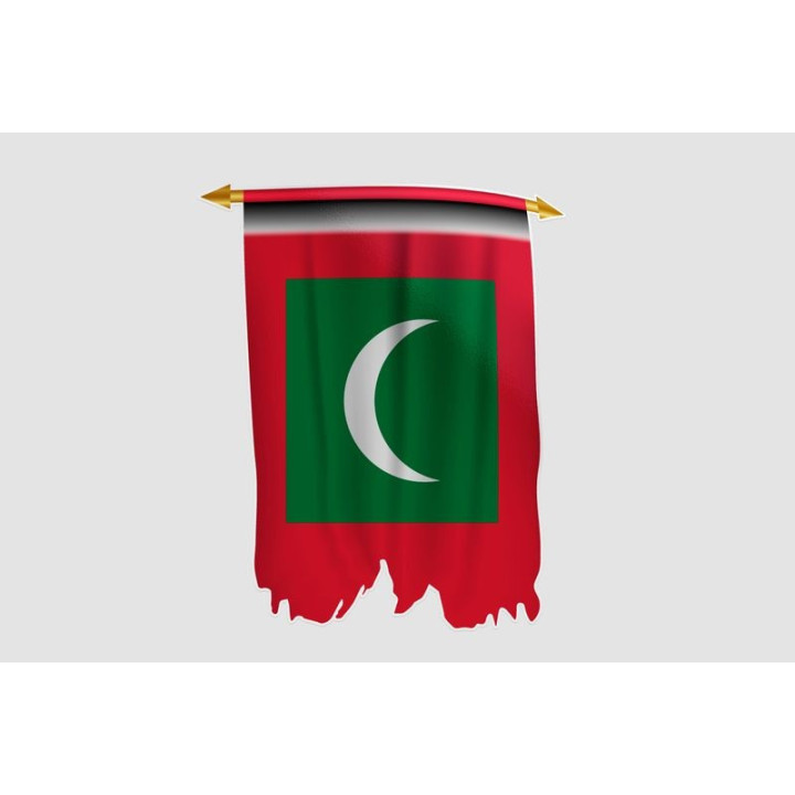 Maldives Flag Style 14 Sticker - DecalsHouse