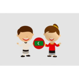 Maldives Flag Style 16 Sticker - DecalsHouse