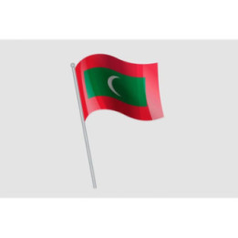 Maldives Flag Style 17 Sticker - DecalsHouse