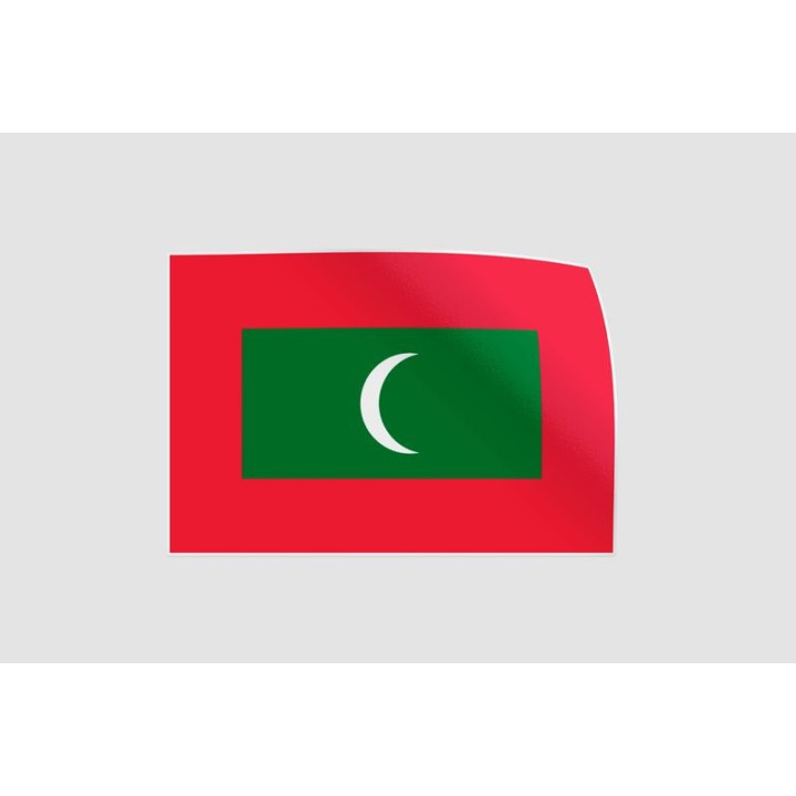 Maldives Flag Style 3 Sticker - DecalsHouse