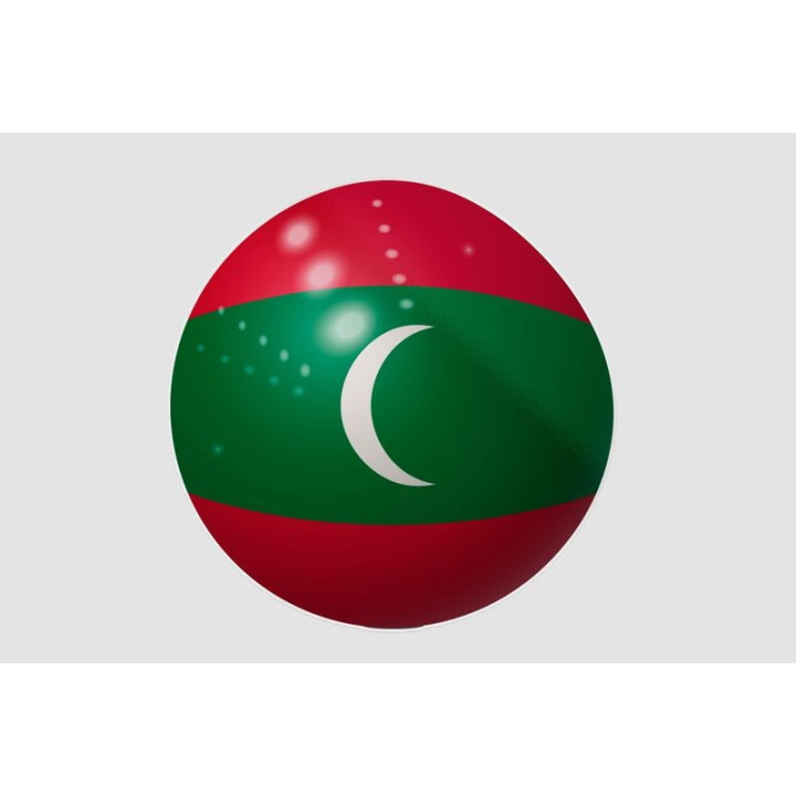 Maldives Flag Style 4 Sticker - DecalsHouse