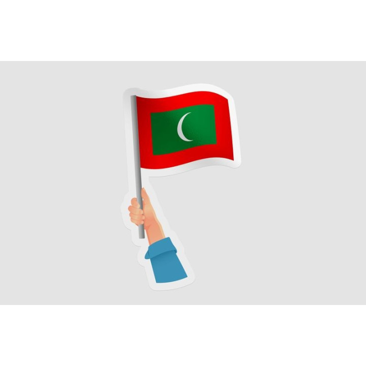 Maldives Flag Style 5 Sticker - DecalsHouse