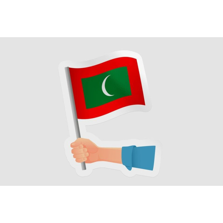 Maldives Flag Style 6 Sticker - DecalsHouse