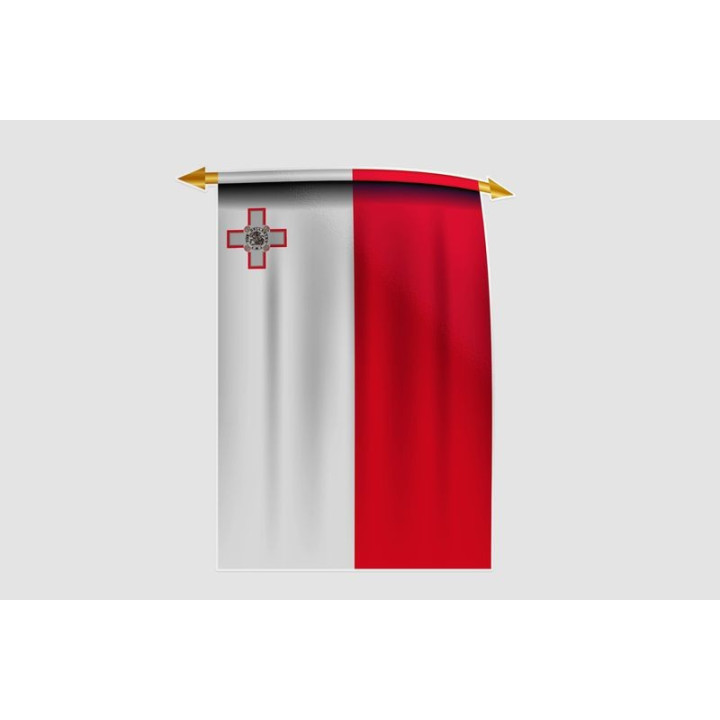 Malta Flag Style 7 Sticker - DecalsHouse
