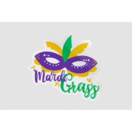 Mardi Gras Mask Stickers – Carnival Masquerade Decals (2-Pack)