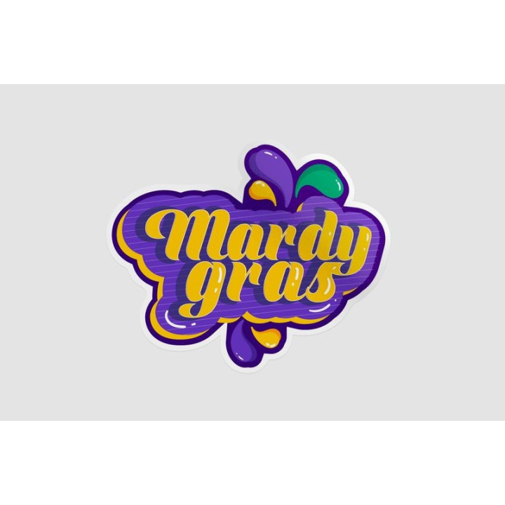 Mardi Gras Stickers – Carnival Festival Decals (2-Pack)