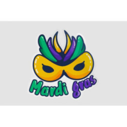 Mardi Gras Mask Stickers – Carnival Festival Decals (2-Pack)