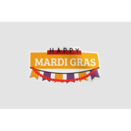 Happy Mardi Gras Stickers – Fat Tuesday Decals (2-Pack)