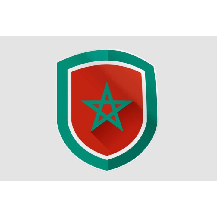 Maroc Flag Style 13 Sticker - DecalsHouse