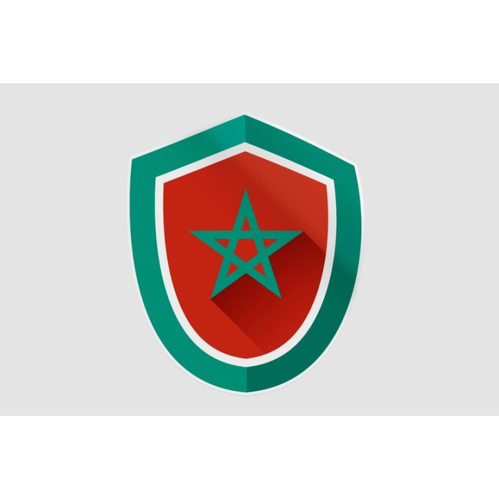 Maroc Flag Style 19 Sticker - DecalsHouse