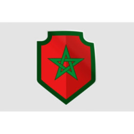 Maroc Flag Style 2 Sticker - DecalsHouse