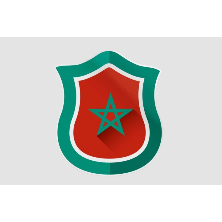 Maroc Flag Style 20 Sticker - DecalsHouse