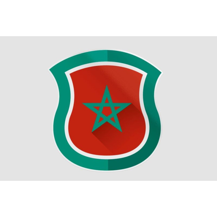 Maroc Flag Style 22 Sticker - DecalsHouse