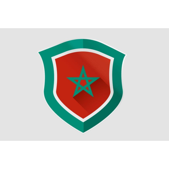 Maroc Flag Style 24 Sticker - DecalsHouse