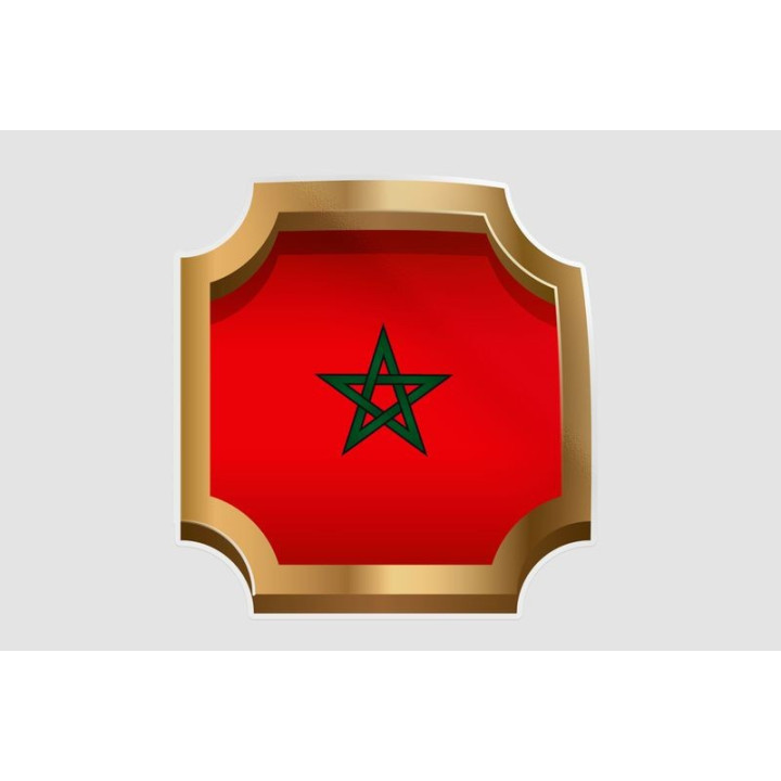 Maroc Flag Style 29 Sticker - DecalsHouse