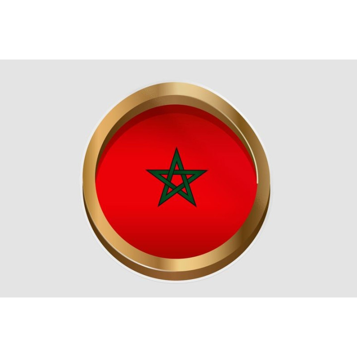 Maroc Flag Style 31 Sticker - DecalsHouse