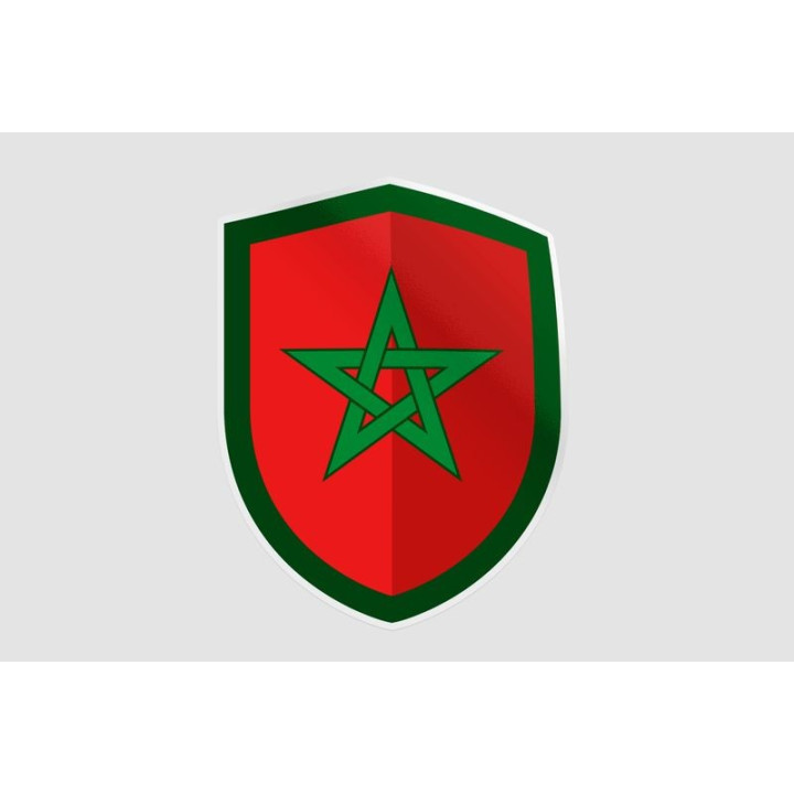 Maroc Flag Style 4 Sticker - DecalsHouse