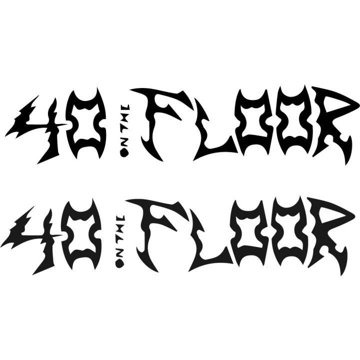 40 on the Floor Stickers – Rock Band Logo Decals (2-Pack)