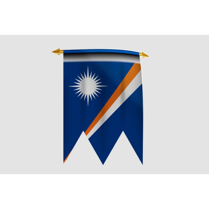 Marshall Islands Flag Style 8 Sticker - DecalsHouse