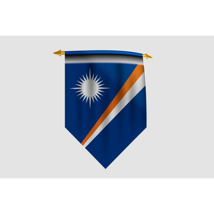 Marshall Islands Flag Style 9 Sticker - DecalsHouse