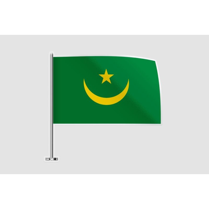 Mauritania Flag Sticker - DecalsHouse
