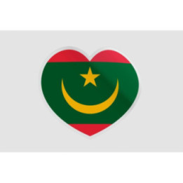 Mauritania Flag Style 3 Sticker - DecalsHouse