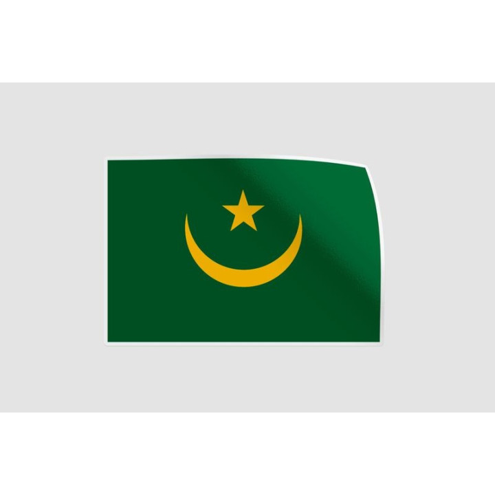 Mauritania Flag Style 4 Sticker - DecalsHouse