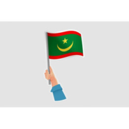 Mauritania Flag Style 9 Sticker - DecalsHouse