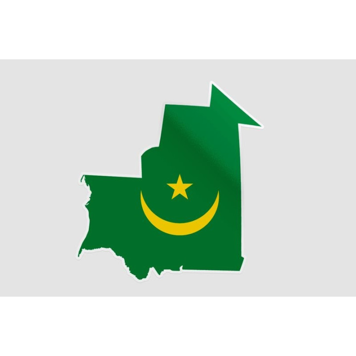 Mauritania Map Sticker - DecalsHouse