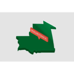 Mauritania Map Style 2 Sticker - DecalsHouse