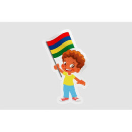 Mauritius Flag Style 15 Sticker - DecalsHouse