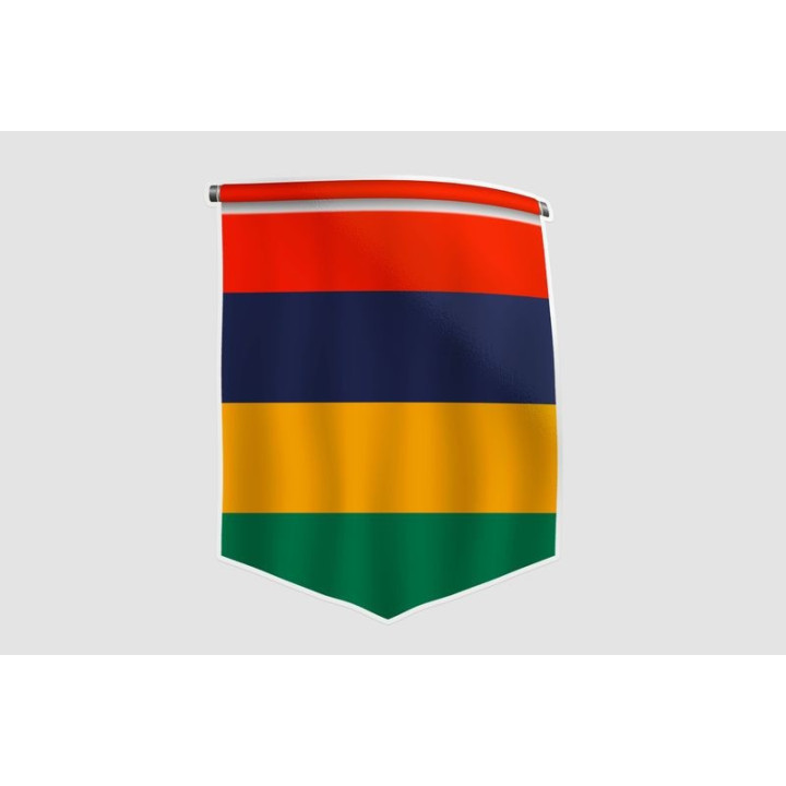 Mauritius Flag Style 17 Sticker - DecalsHouse