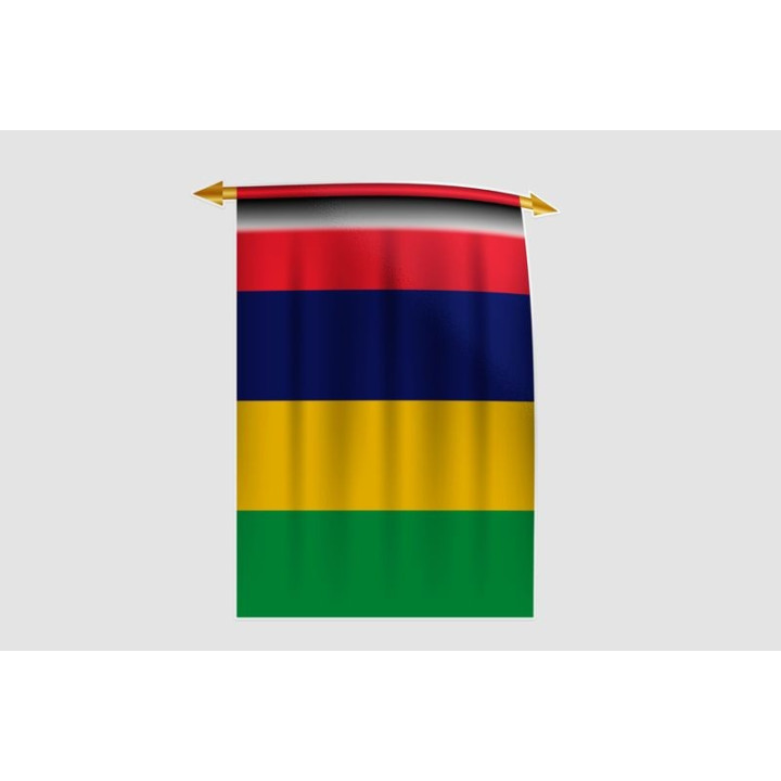 Mauritius Flag Style 6 Sticker - DecalsHouse