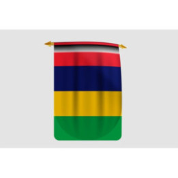 Mauritius Flag Style 7 Sticker - DecalsHouse