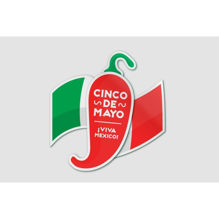 Mexico Flag Style 16 Sticker - DecalsHouse