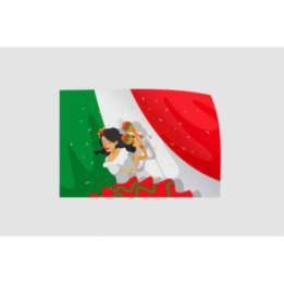 Mexico Flag Style 23 Sticker - DecalsHouse