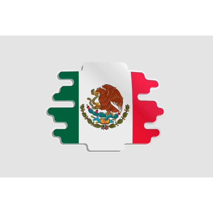 Mexico Flag Style 34 Sticker - DecalsHouse
