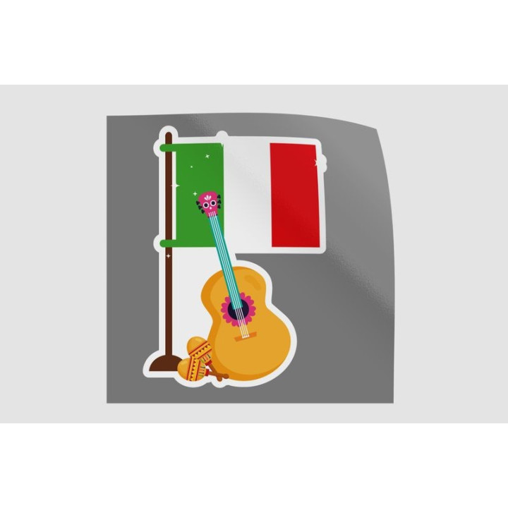 Mexico Flag Style 46 Sticker - DecalsHouse