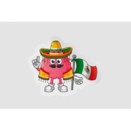 Mexico Flag Style 50 Sticker - DecalsHouse