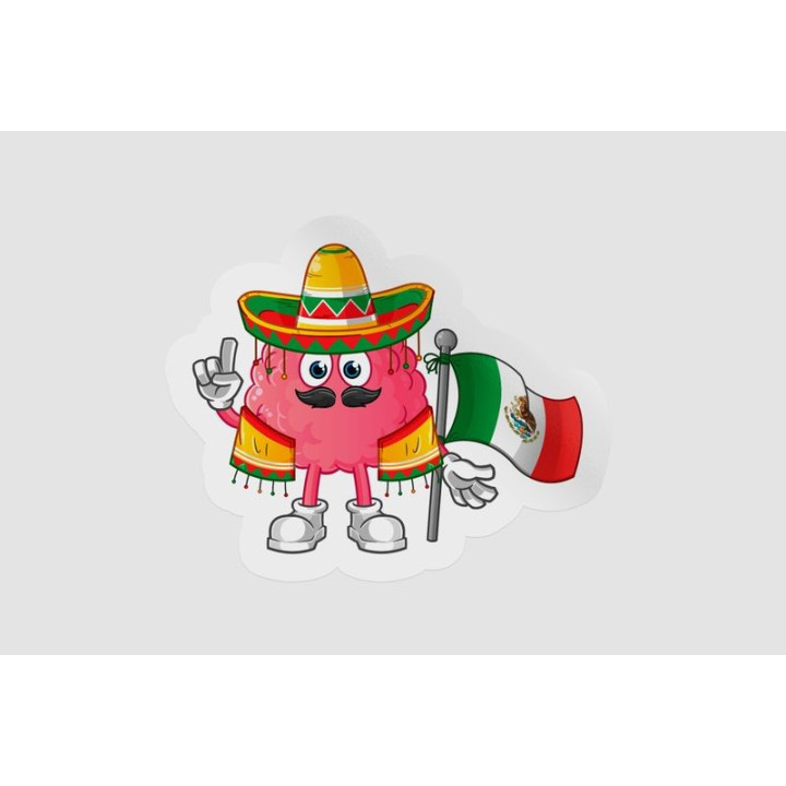 Mexico Flag Style 50 Sticker - DecalsHouse