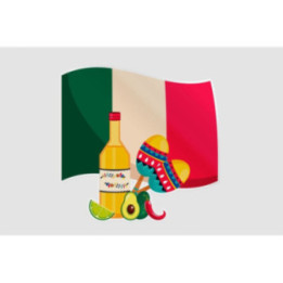 Mexico Flag Style 56 Sticker - DecalsHouse