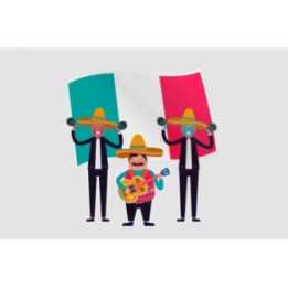 Mexico Flag Style 63 Sticker - DecalsHouse
