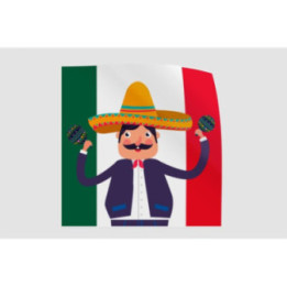 Mexico Flag Style 64 Sticker - DecalsHouse
