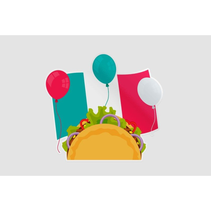 Mexico Flag Style 67 Sticker - DecalsHouse