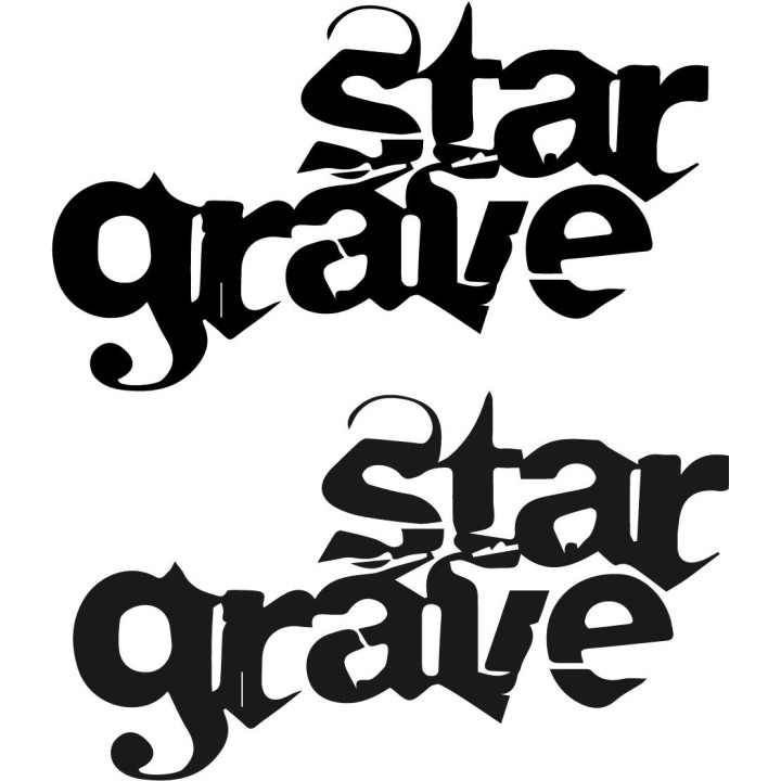 Star Grave Band Stickers – Metal Music Decals (2-Pack)