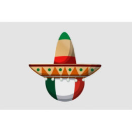 Mexico Flag Style 72 Sticker - DecalsHouse
