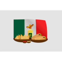 Mexico Flag Style 78 Sticker - DecalsHouse