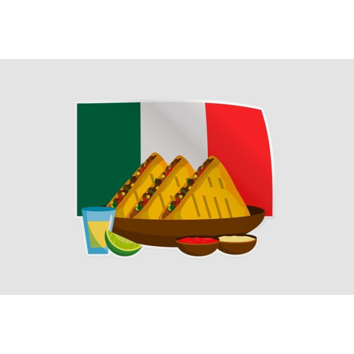 Mexico Flag Style 79 Sticker - DecalsHouse